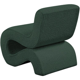 Meridian Desiree Green Boucle Fabric Accent Chair