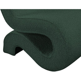 Meridian Desiree Green Boucle Fabric Accent Chair