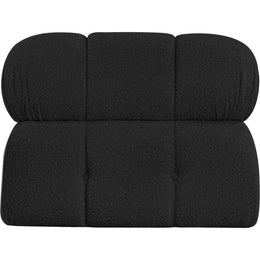 Meridian Ames Black Boucle Fabric Armless