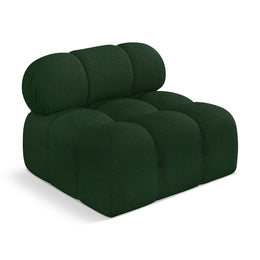 Meridian Ames Green Boucle Fabric Armless