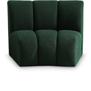 Meridian Infinity Green Boucle Fabric Modular Chair