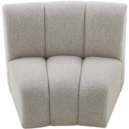Meridian Infinity Brown Boucle Fabric Modular Chair