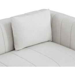 Meridian Lucia Cream Linen Textured Fabric Chair