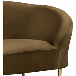 Meridian Ritz Brown Velvet Chair