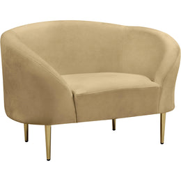 Meridian Ritz Camel Velvet Chair