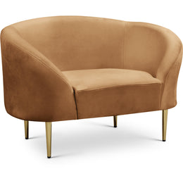Meridian Ritz Saddle Velvet Chair