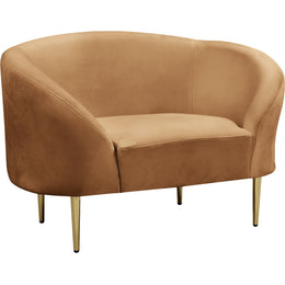 Meridian Ritz Saddle Velvet Chair