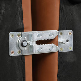 Meridian Cube Cognac Vegan Leather Armless Chair