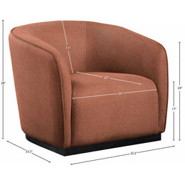 Meridian Mylah Cognac Polyester Fabric Chair