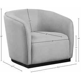 Meridian Mylah Grey Polyester Fabric Chair