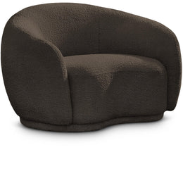 Meridian Hyde Brown Boucle Fabric Chair