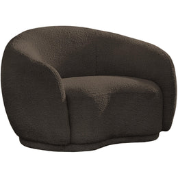 Meridian Hyde Brown Boucle Fabric Chair
