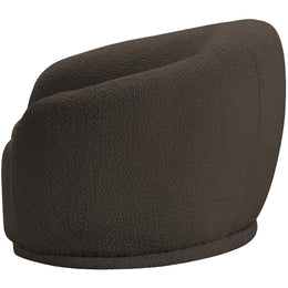 Meridian Hyde Brown Boucle Fabric Chair