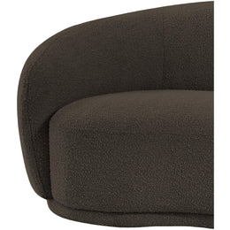 Meridian Hyde Brown Boucle Fabric Chair