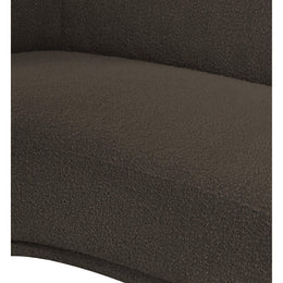 Meridian Hyde Brown Boucle Fabric Chair