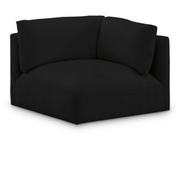 Meridian Ease Black Polyester Fabric Corner