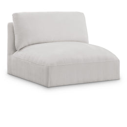 Meridian Ease Cream Polyester Fabric Armless