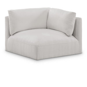 Meridian Ease Cream Polyester Fabric Corner