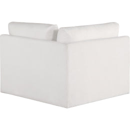 Meridian Ease Cream Polyester Fabric Corner