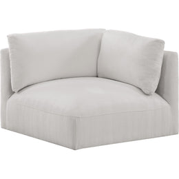 Meridian Ease Cream Polyester Fabric Corner