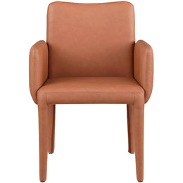 Meridian Pelle Cognac Vegan Leather Accent/Dining Chair