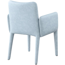 Meridian Pelle Light Blue Vegan Leather Accent/Dining Chair
