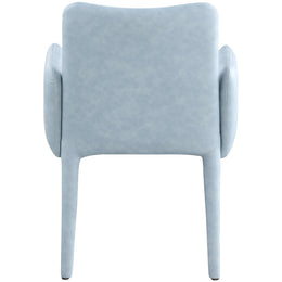 Meridian Pelle Light Blue Vegan Leather Accent/Dining Chair