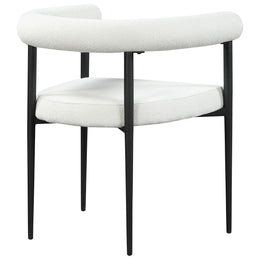 Meridian Louie Cream Boucle Fabric Dining Chair