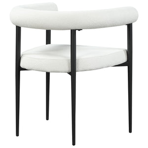 Meridian Louie Cream Boucle Fabric Dining Chair