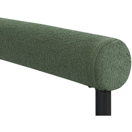 Meridian Louie Green Boucle Fabric Dining Chair
