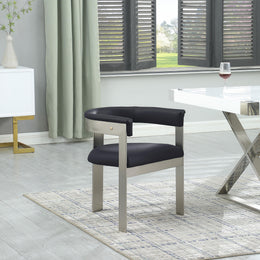 Meridian Romeo Black Vegan Leather Dining Chair