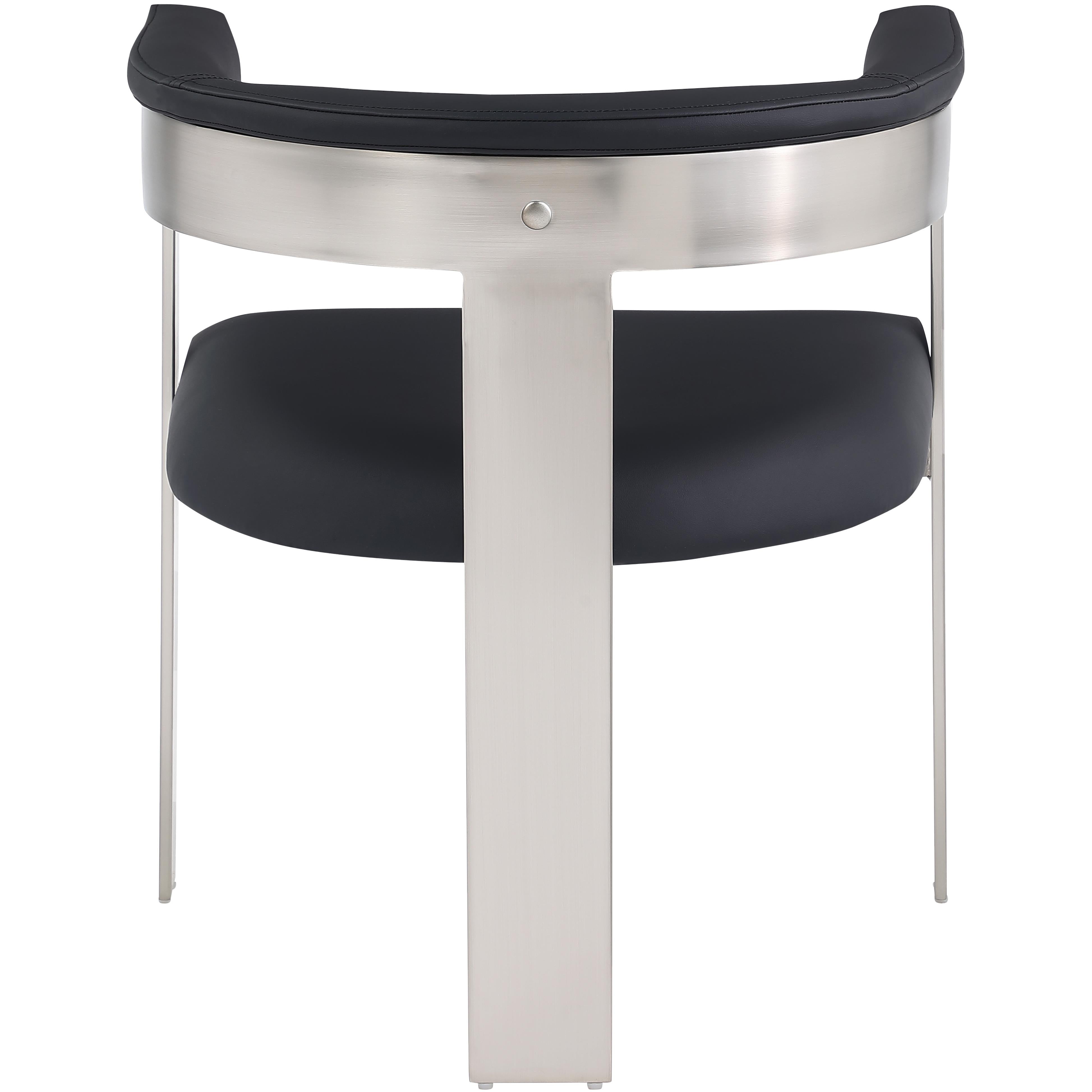 Meridian Romeo Black Vegan Leather Dining Chair