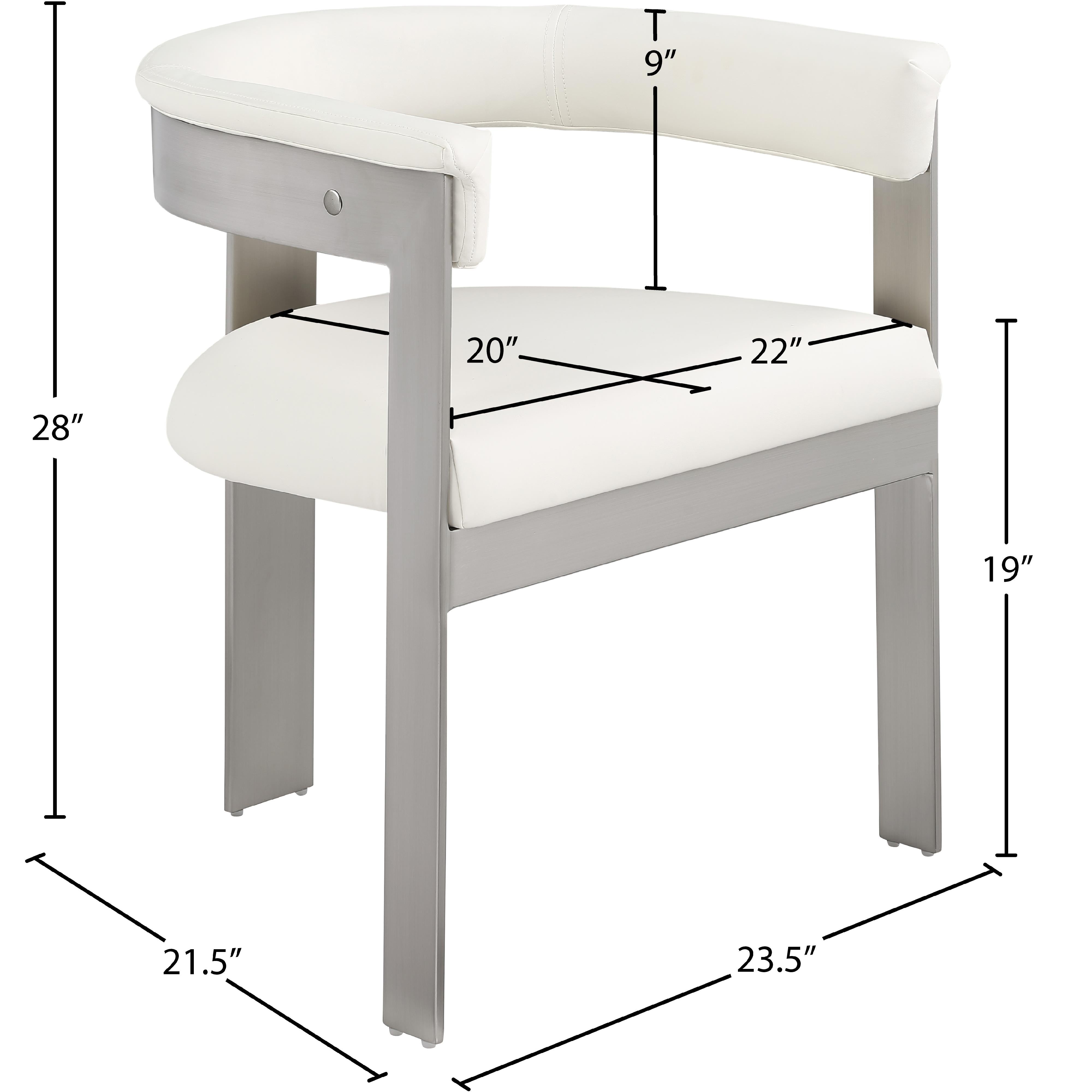 Meridian Romeo Cream Vegan Leather Dining Chair