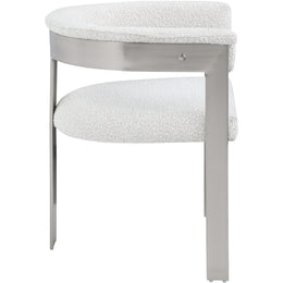 Meridian Romeo Cream Boucle Fabric Dining Chair