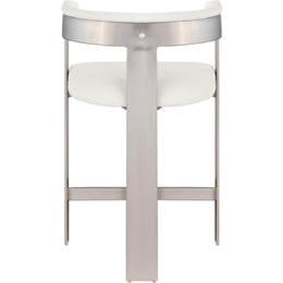 Meridian Romeo Cream Vegan Leather Counter Stool