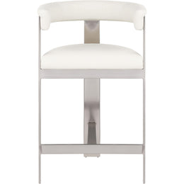 Meridian Romeo Cream Vegan Leather Counter Stool
