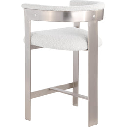 Meridian Romeo Cream Boucle Fabric Counter Stool