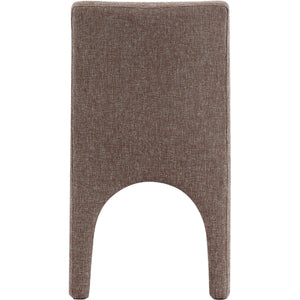 Meridian Gramercy Brown Linen Textured Fabric Dining Chair