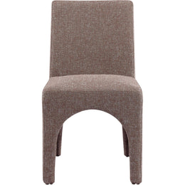 Meridian Gramercy Brown Linen Textured Fabric Dining Chair