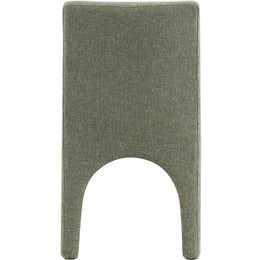 Meridian Gramercy Green Linen Textured Fabric Dining Chair
