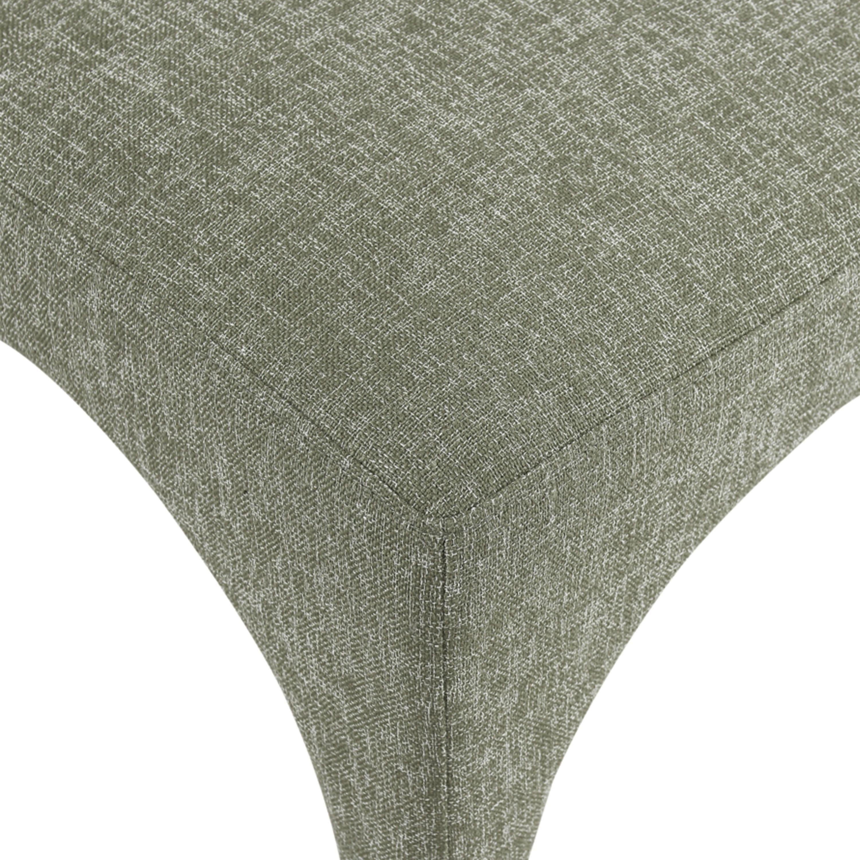 Meridian Gramercy Green Linen Textured Fabric Dining Chair