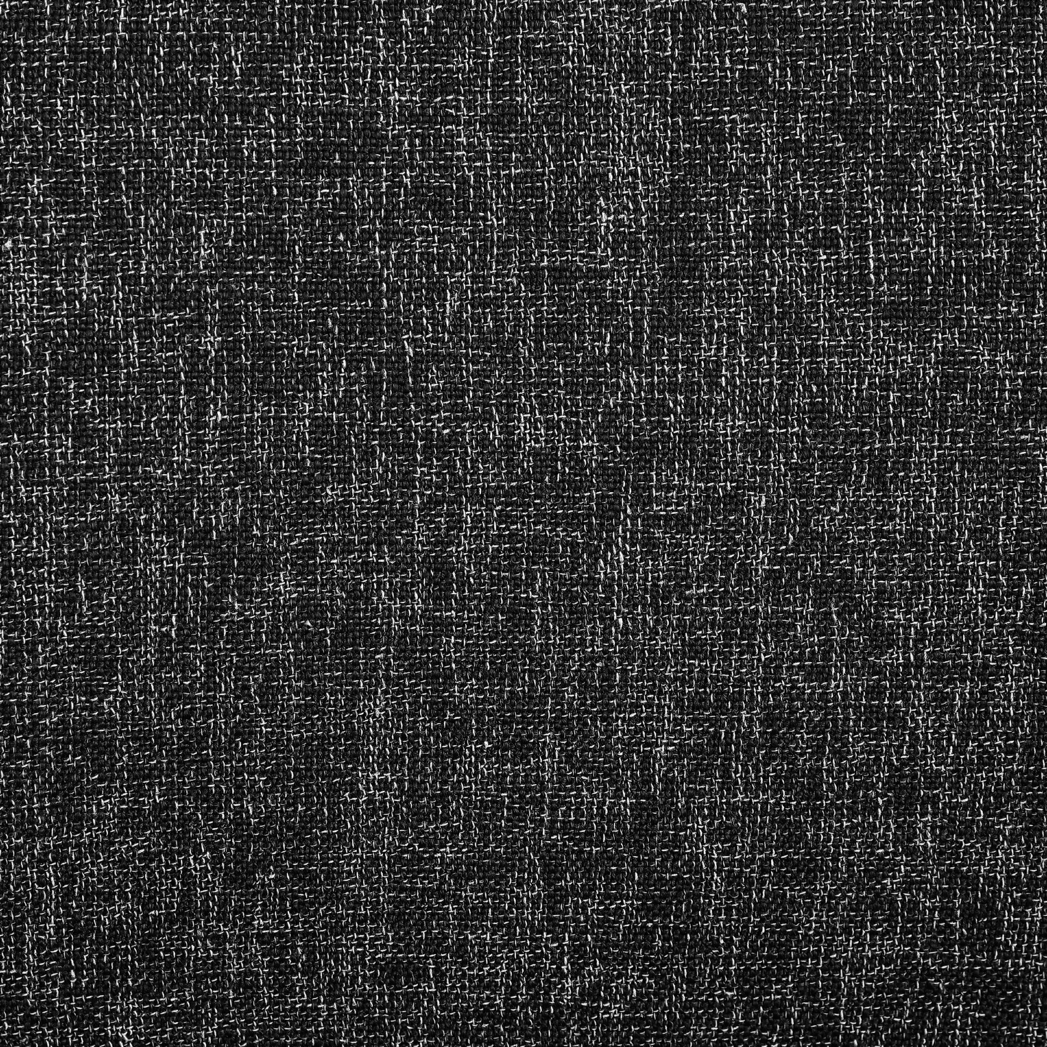 Meridian Gramercy Black Linen Textured Fabric Stool