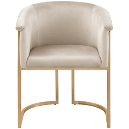 Meridian Tierra Cream Velvet Dining Chair