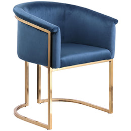 Meridian Tierra Navy Velvet Dining Chair