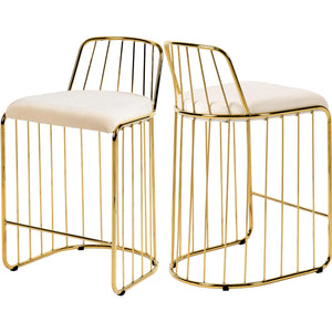 Meridian Lupita Cream Vegan Leather Dining Chair