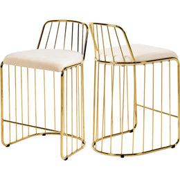 Meridian Lupita Cream Vegan Leather Dining Chair