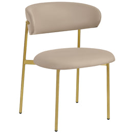 Meridian Lupita Taupe Vegan Leather Dining Chair