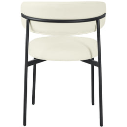 Meridian Lupita Cream Vegan Leather Dining Chair