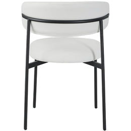 Meridian Lupita White Vegan Leather Dining Chair