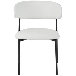 Meridian Lupita White Vegan Leather Dining Chair